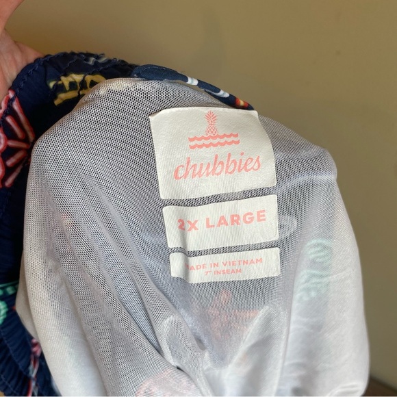 Chubbies Neon Lights Flamingo Swim Trunks 2XL - Picture 4 of 5